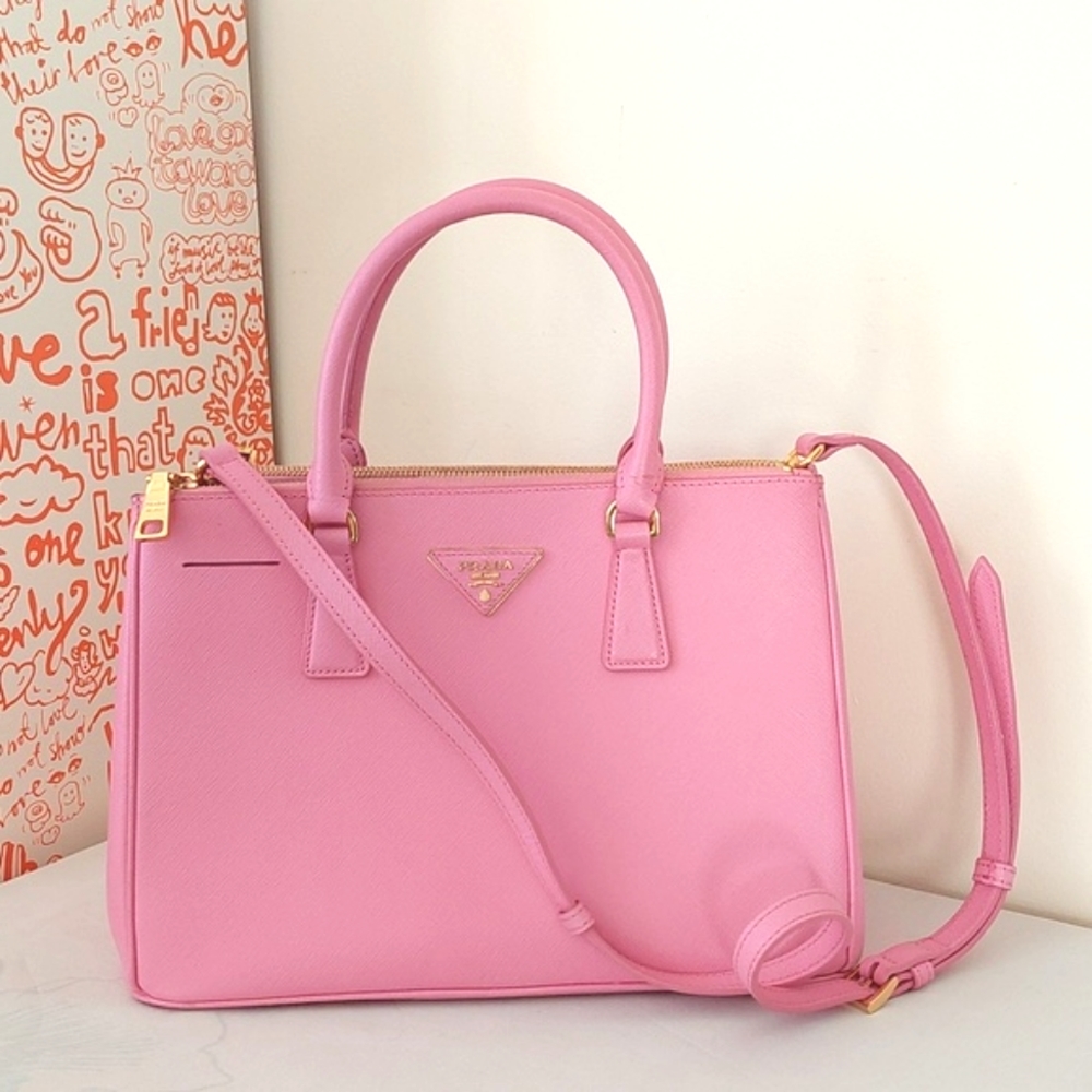 Prada pink Galleria Saffiano leather bag